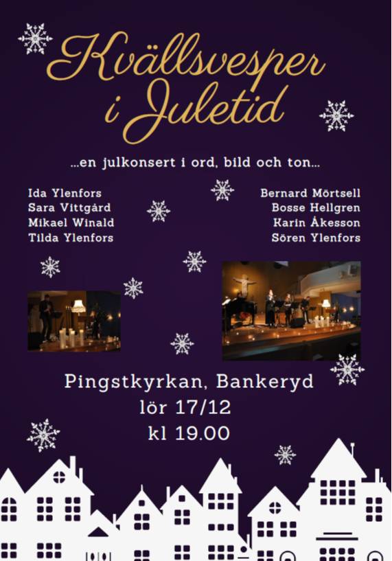 Kvällsvesper i Juletid 17/12