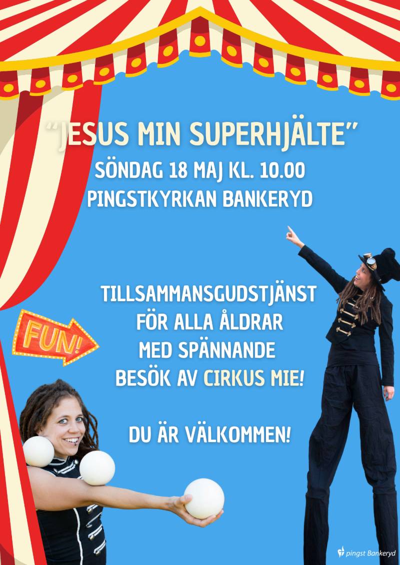 Tillsammansgudstjänst med besök av Cirkus Mie
