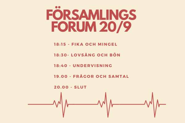 Församlingsforum 20/9