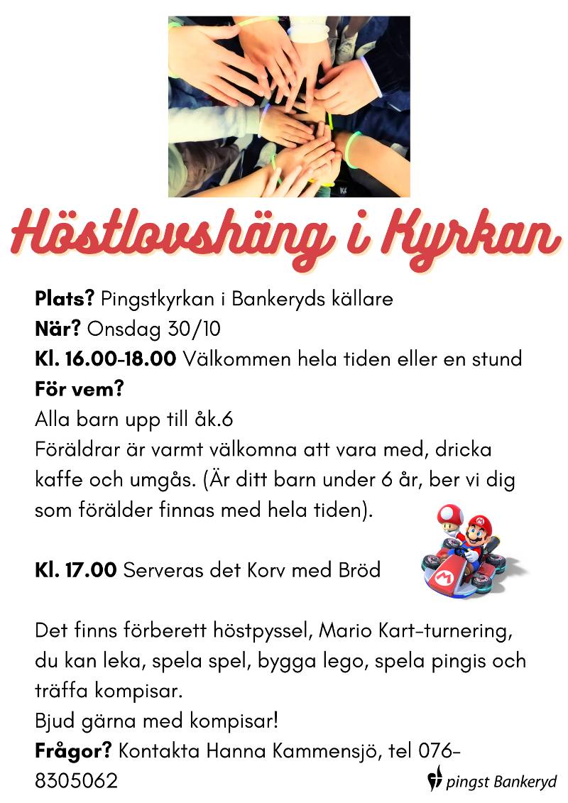 Höstlovshäng i kyrkan