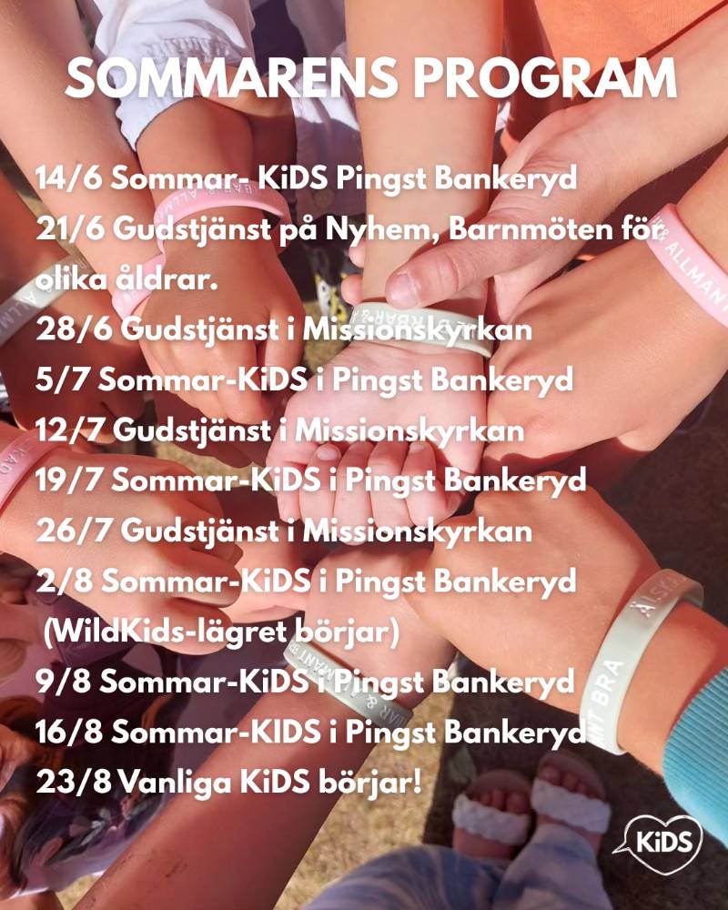 Välkommen till Gudstjänst & Sommar-KiDS i sommar!